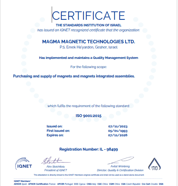 Magma English Iso Certificate